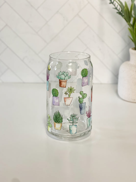 Pot Plants Glass Can