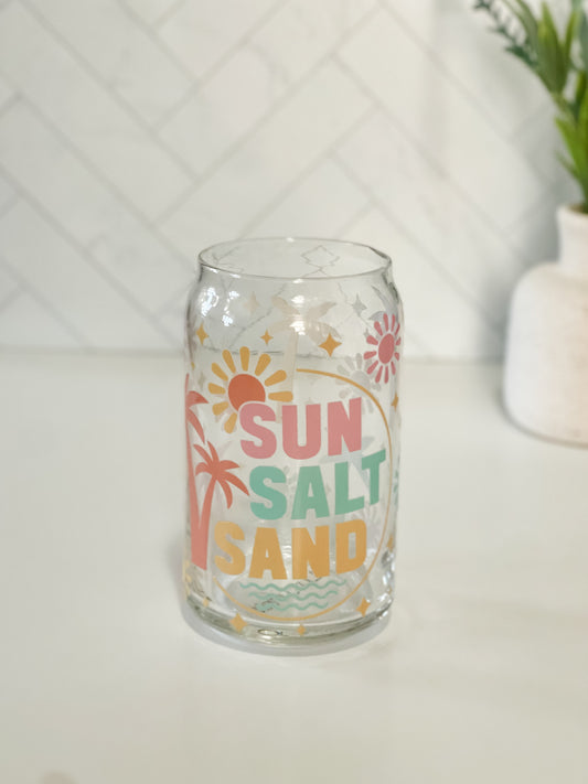 Sun Salt Sand Glass Can