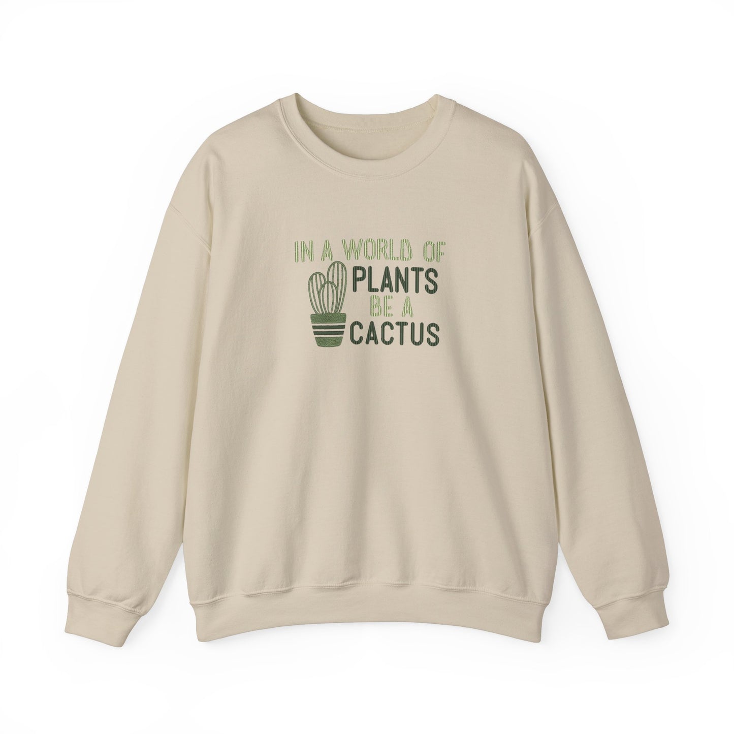 Be A Cactus Embroidered Crewneck