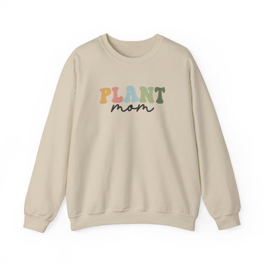 Plant Mom Embroidered Crewneck