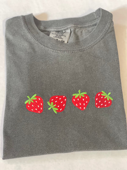 Strawberry Embroidered T-shirt