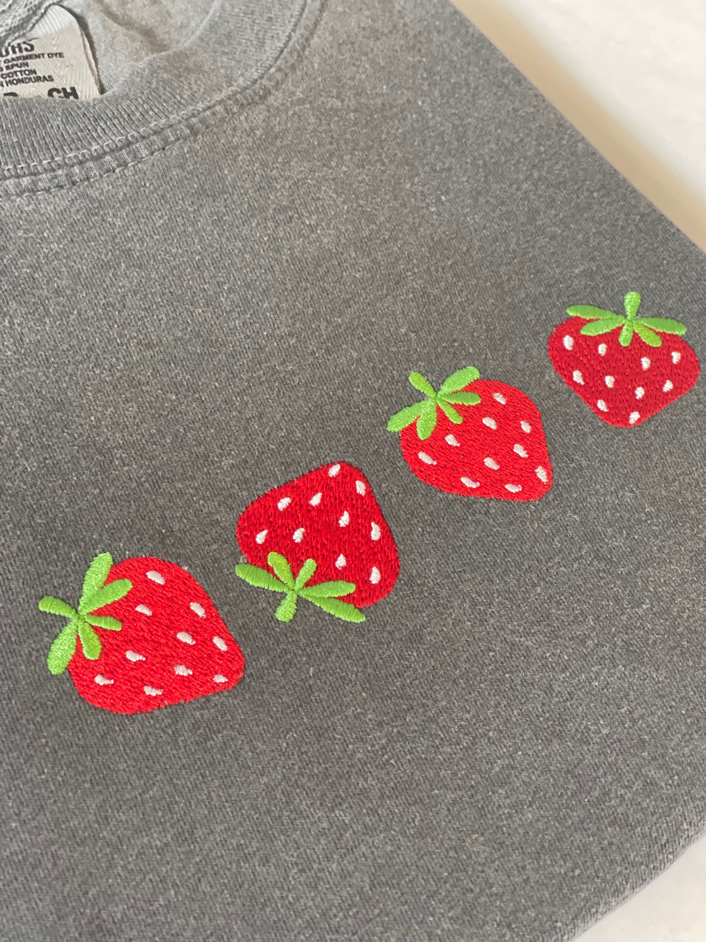 Strawberry Embroidered T-shirt