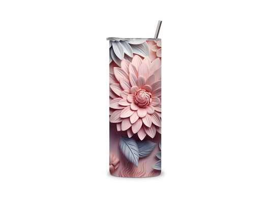 3D Flower Skinny Tumbler